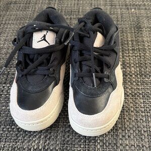 Jordan Kids Black and Cream Low-Top Sneakers